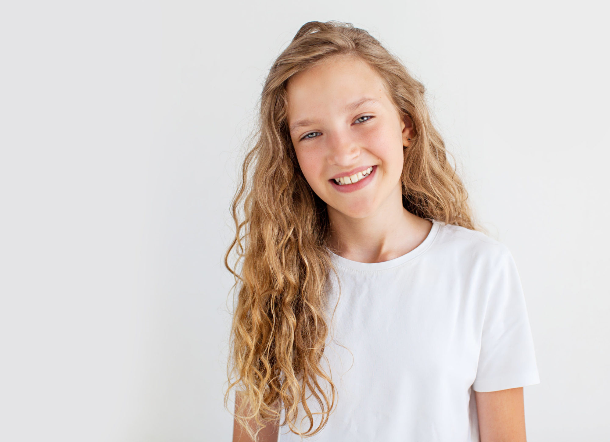 Smiling teen girl portrait